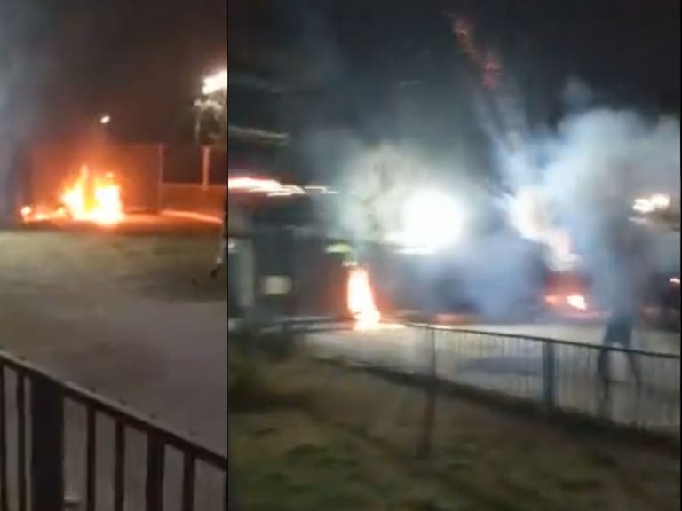 U. de Chile: desconocidos encienden barricadas y lanzan fuegos artificiales fuera del CDA