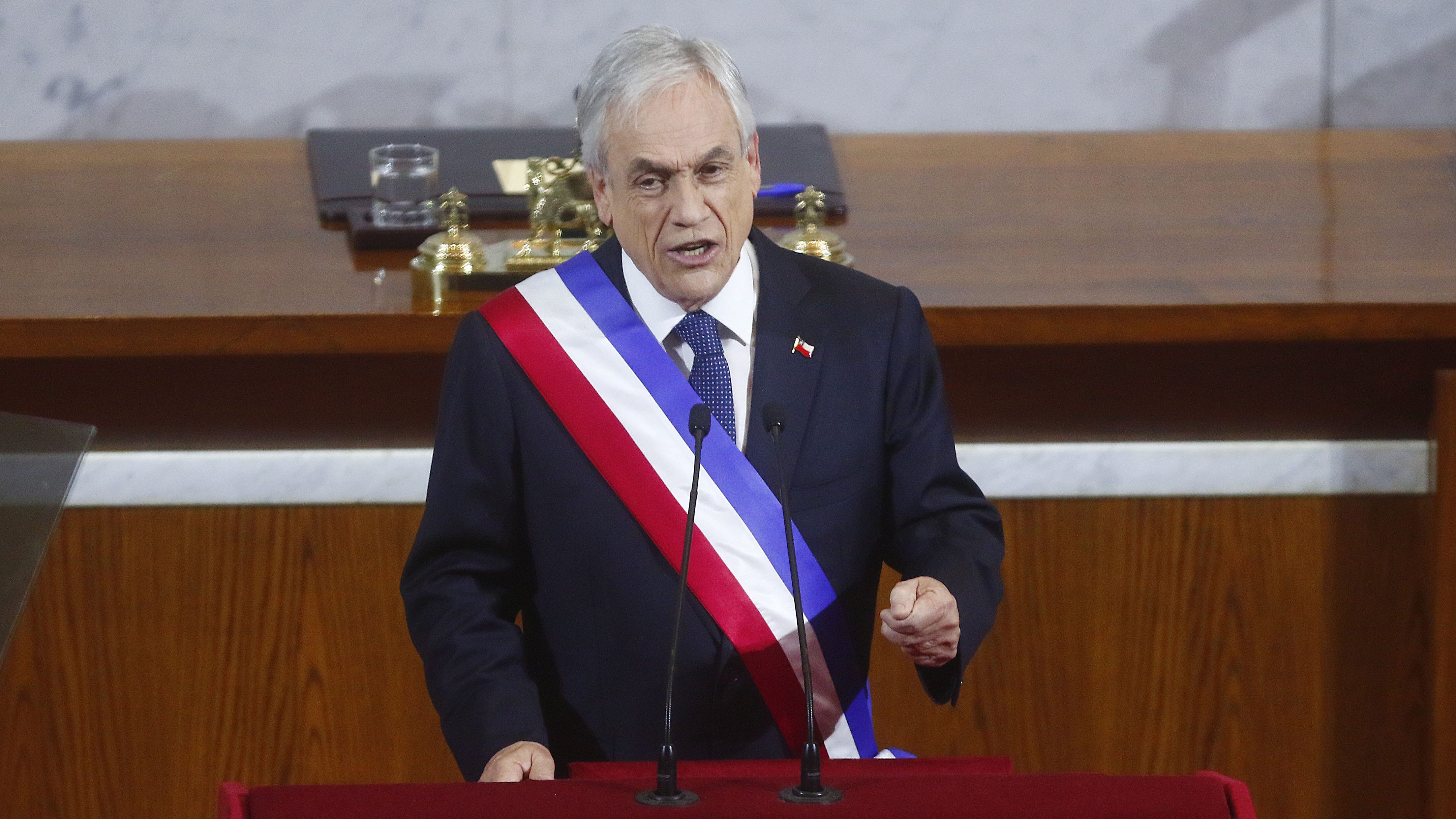 31 DE JULIO DE 2020/VALPARAISOEl Presidente Sebastian Pinera, durante la Cuenta Publica que el Presidente de la Republica rinde al pais en el Congreso Nacional.
FOTO: LEONARDO RUBILAR CHANDIA/AGENCIAUNO