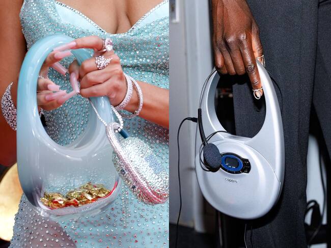 Doja Cat usando la Swipe Bag de video en Grammys 2022 / Versión reproductor de CD de la Swipe Bag de Coperni