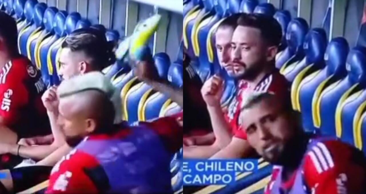 Arturo Vidal explota en la banca del Flamengo tras no sumar minutos y su DT le responde en conferencia