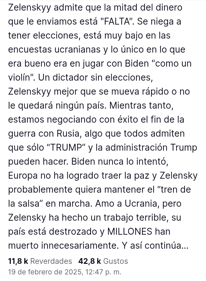 Créditos: TruthSocial @realDonaldTrump