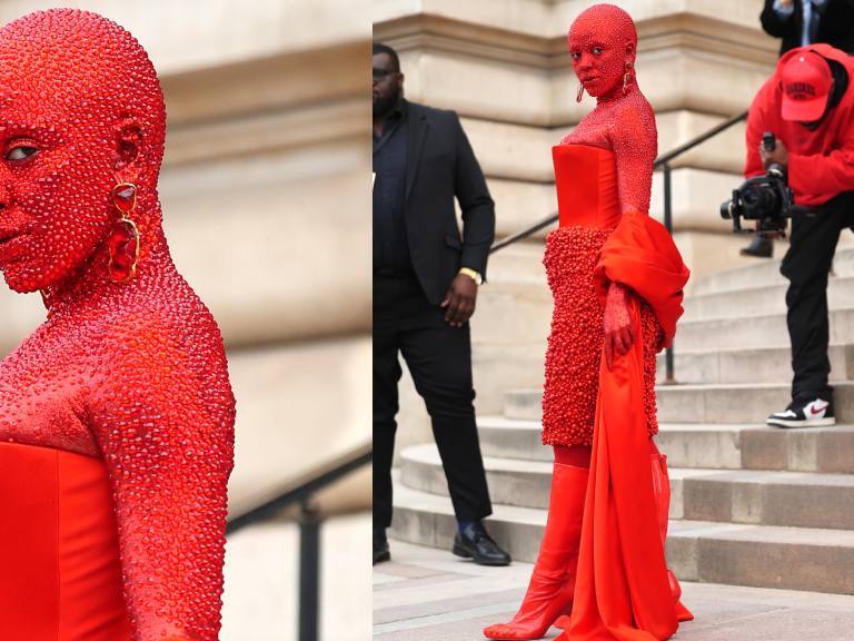 Doja Cat se roba todas las miradas en la Paris Fashion Week: «Parece salida de los Juegos del Hambre»