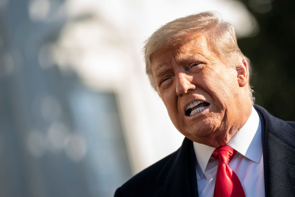 El entonces presidente estadounidense Donald Trump en Washington