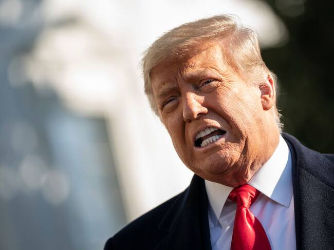 El entonces presidente estadounidense Donald Trump en Washington