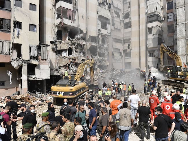 Ataque aéreo del ejército israelí contra construcción en Líbano, 21 de septiembre 2024