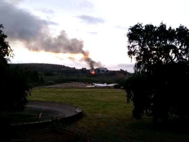 Incendio casona en fundo Miraflores en Lautaro, región de La Araucanía