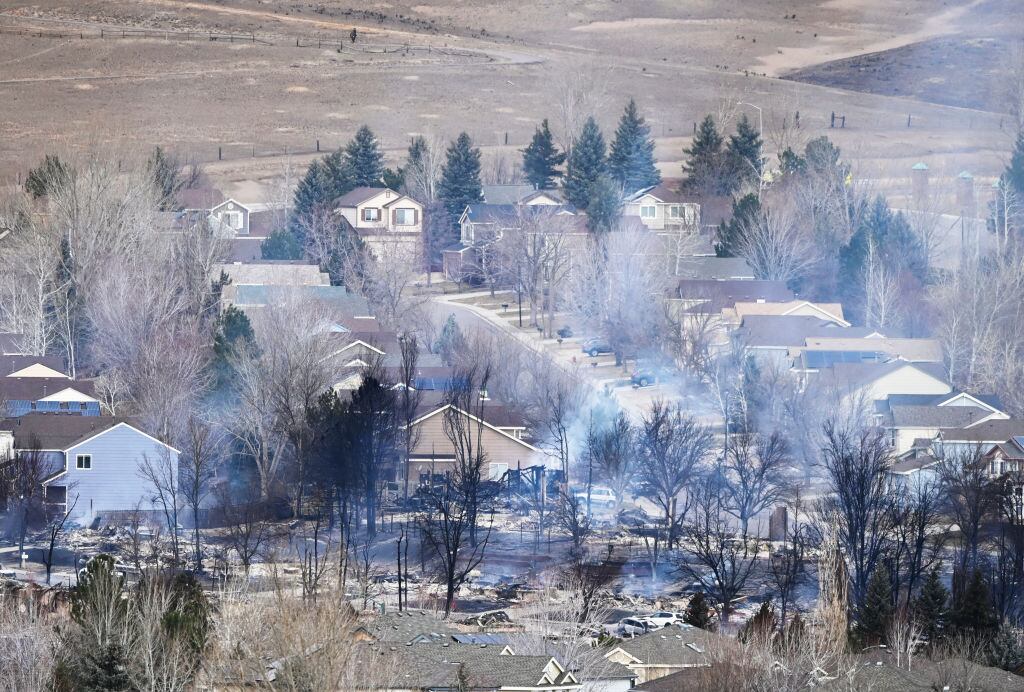Las viviendas consumidas por el fuego en Rock Creek de Colorado