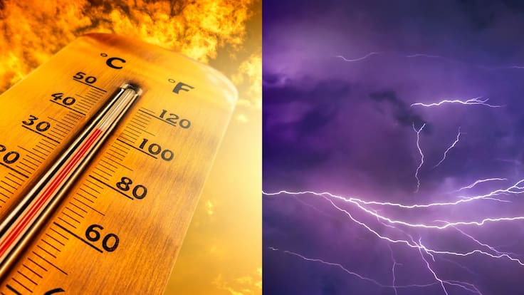 Emiten alertas por altas temperaturas, incendios y tormentas eléctricas en el sur: estas son las zonas afectadas