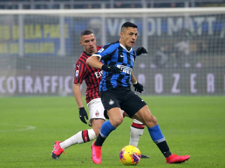 Alexis Sánchez en el clásico Inter-Milan