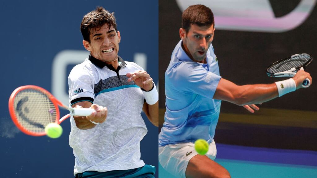 Cristian Garin debutará este miércoles ante Novak Djokovic en el ATP 500 de Astana