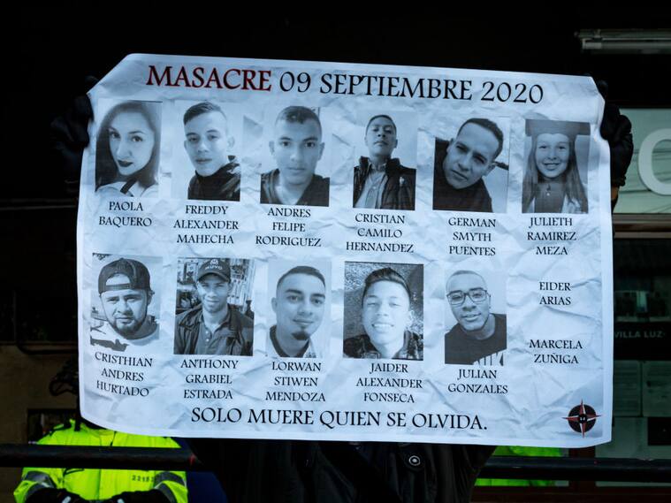 Manifestación recuerda a víctimas de las protestas en Colombia