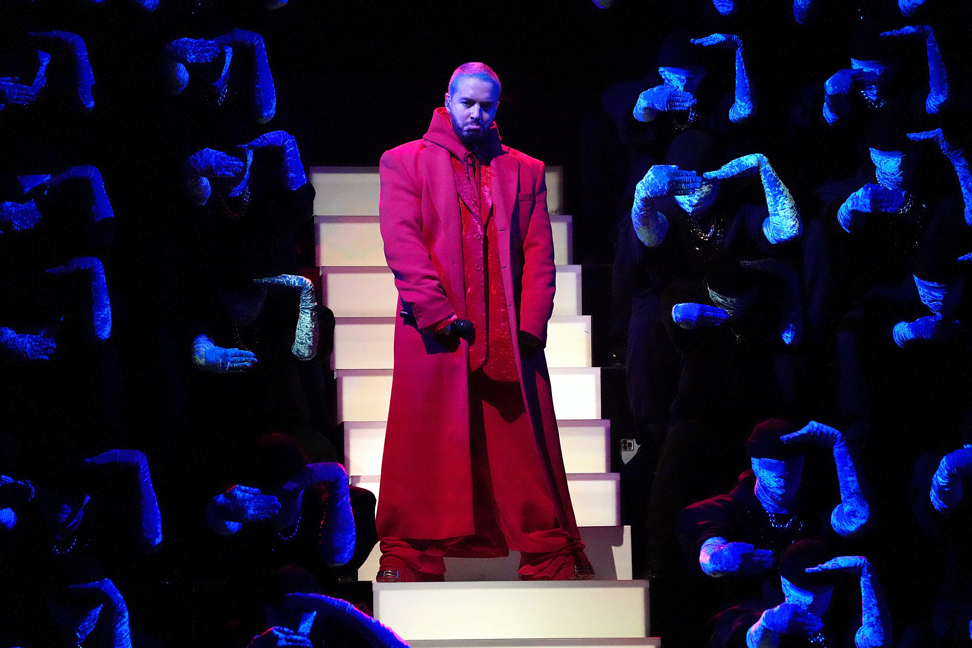 LAS VEGAS, NEVADA - APRIL 03: J Balvin performs onstage during the 64th Annual GRAMMY Awards at MGM Grand Garden Arena on April 03, 2022 in Las Vegas, Nevada. (Photo by Kevin Mazur/Getty Images for The Recording Academy)
