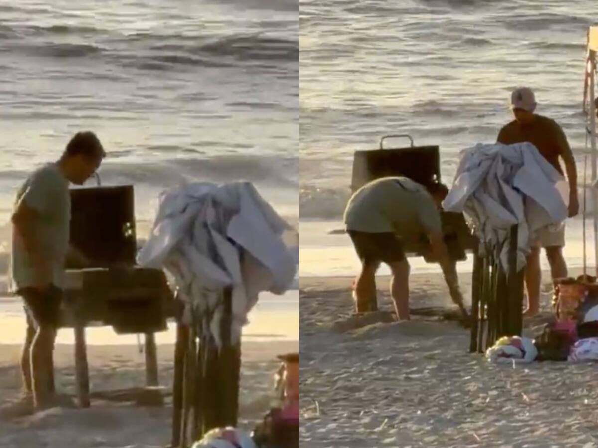 Registran peligrosa práctica en playa Los Hornitos: veraneantes enterraron carbón encendido en la arena