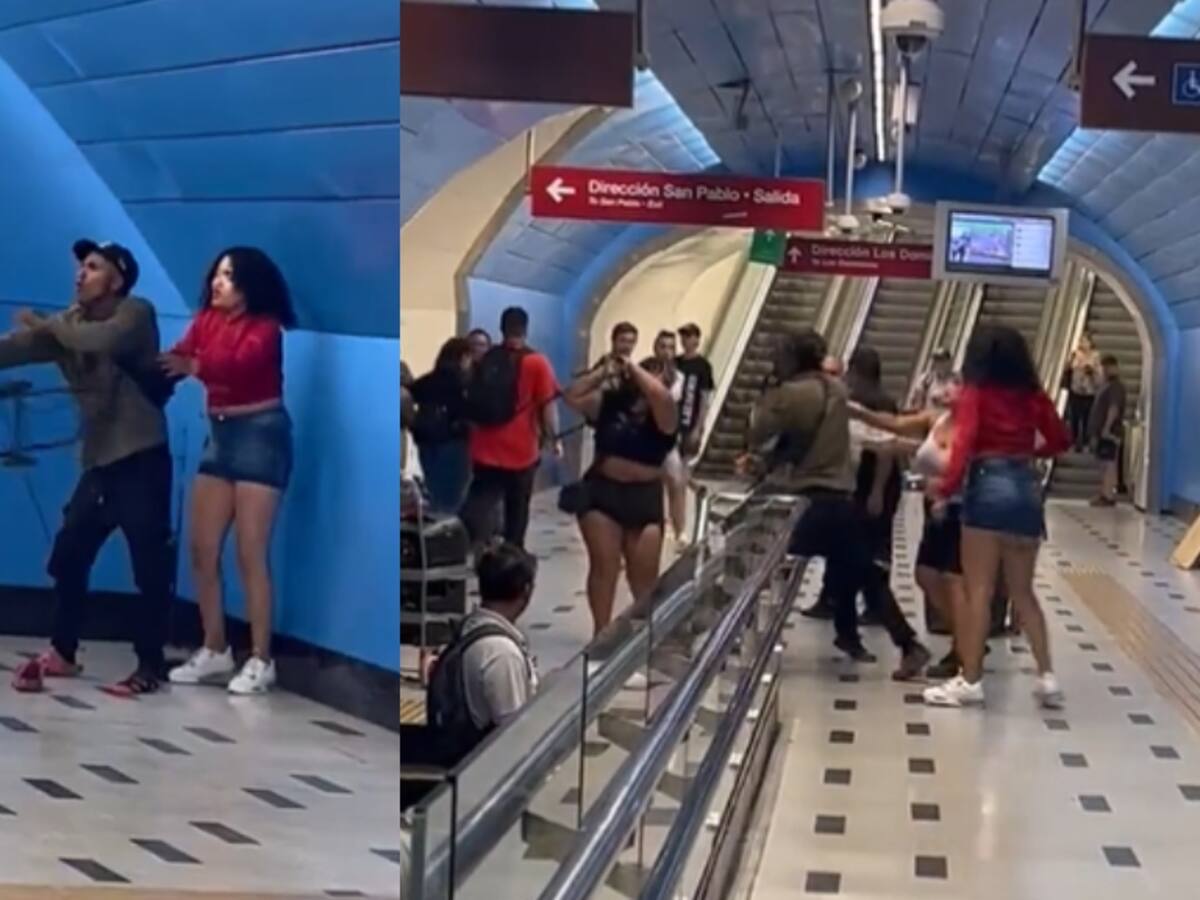 Se registra una pelea entre comerciantes ilegales en estación de metro Universidad de Chile