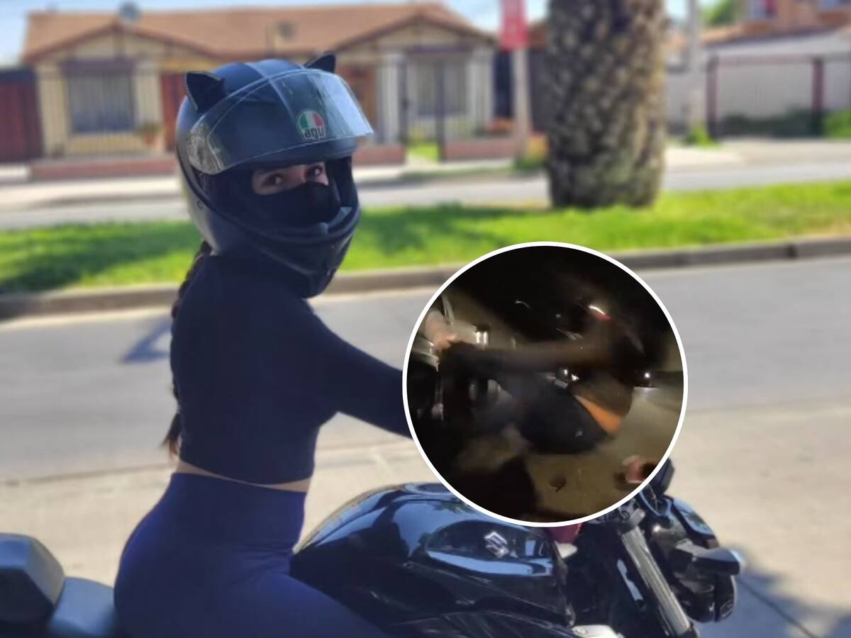Quedó registrado: el brutal choque de una motoquera chilena dentro de túnel de Santiago que impacta en redes
