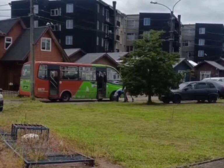 Micrero y automovilista protagonizan violenta pelea en Puerto Montt en vísperas de Navidad