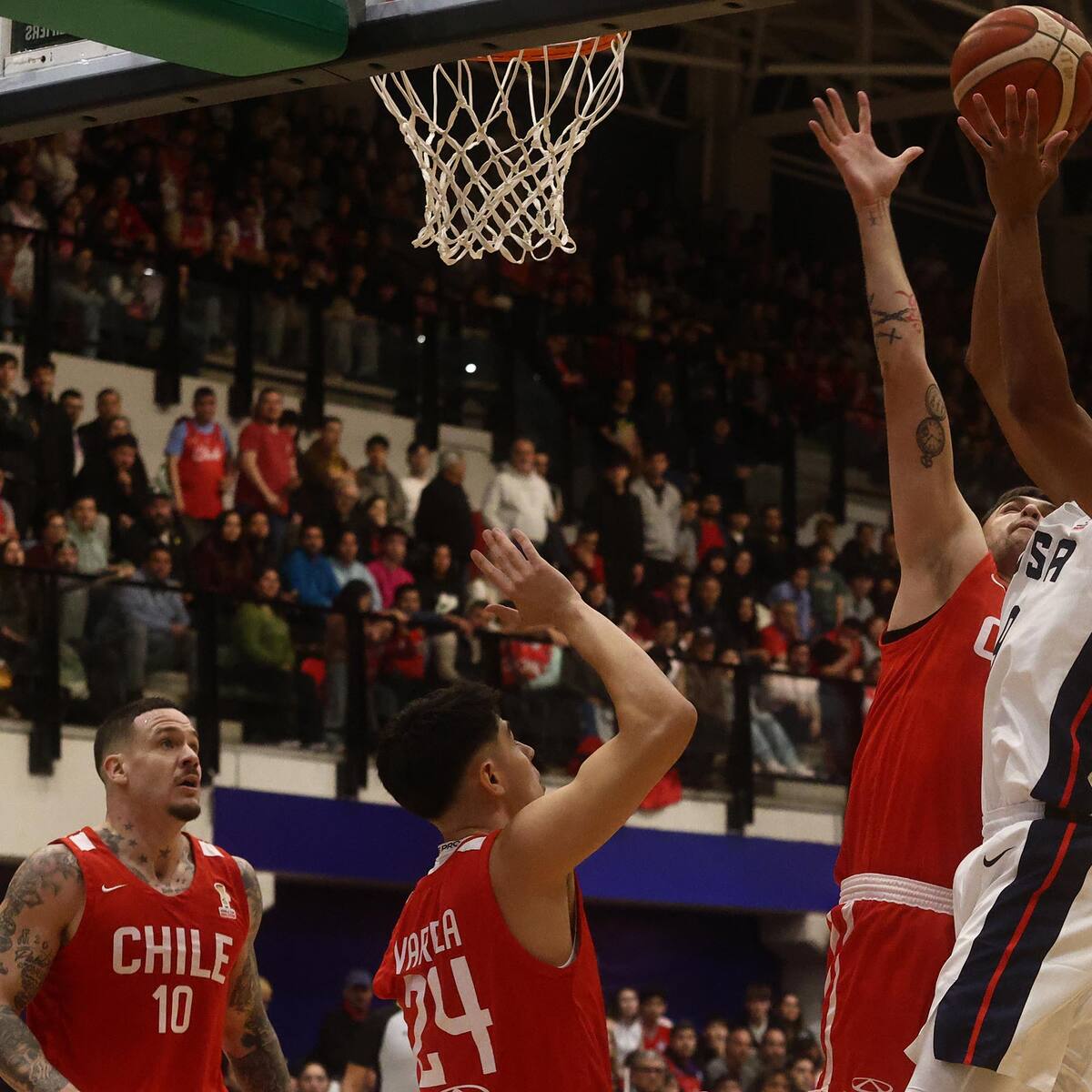 Chile sufre por su falta de puntería y cae ante Estados Unidos en las clasificatorias al Mundial de Básquetbol 2027