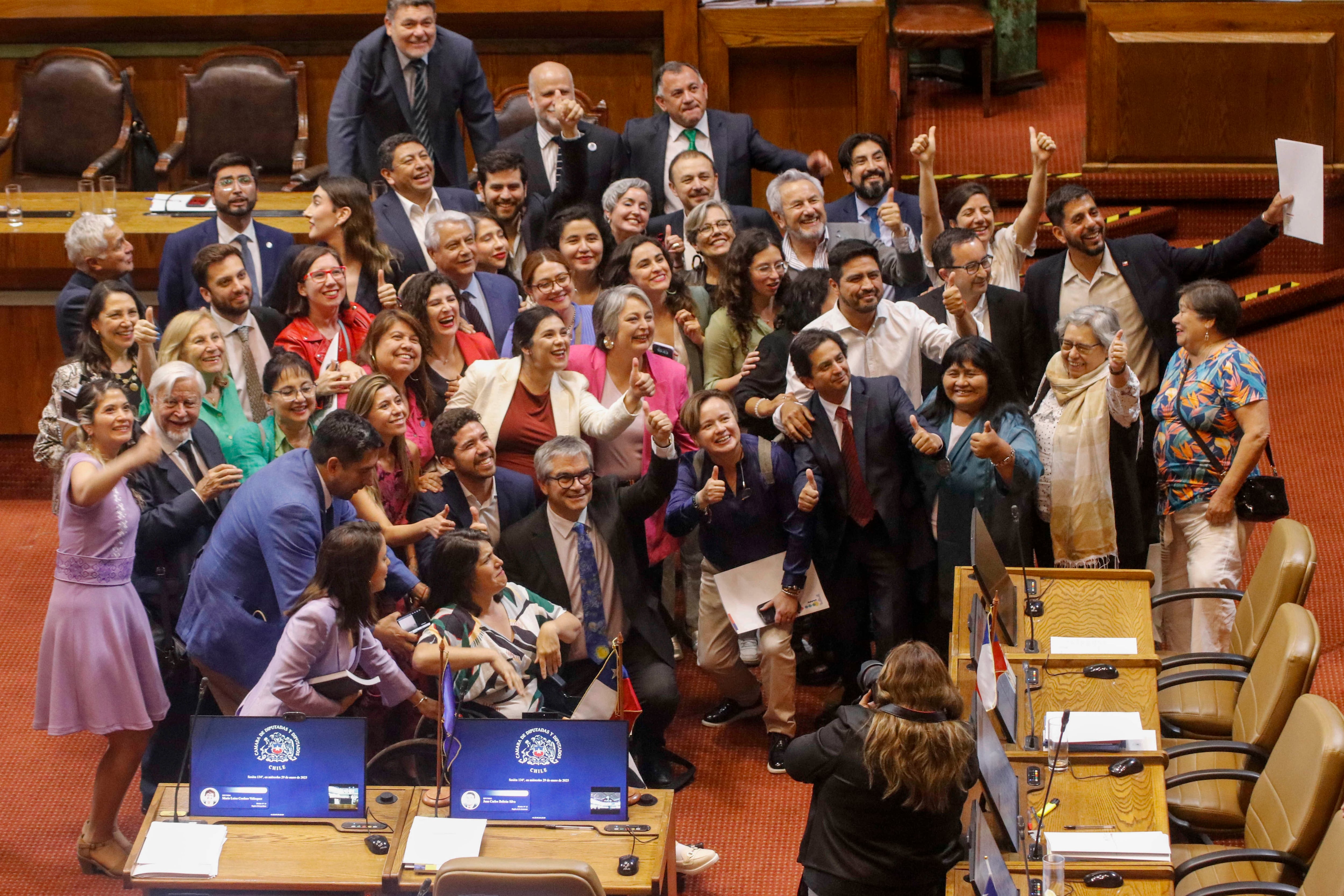 Agencia UNO | Imagen de archivo de la Cámara de Diputadas y Diputados tras aprobarse la reforma de pensiones