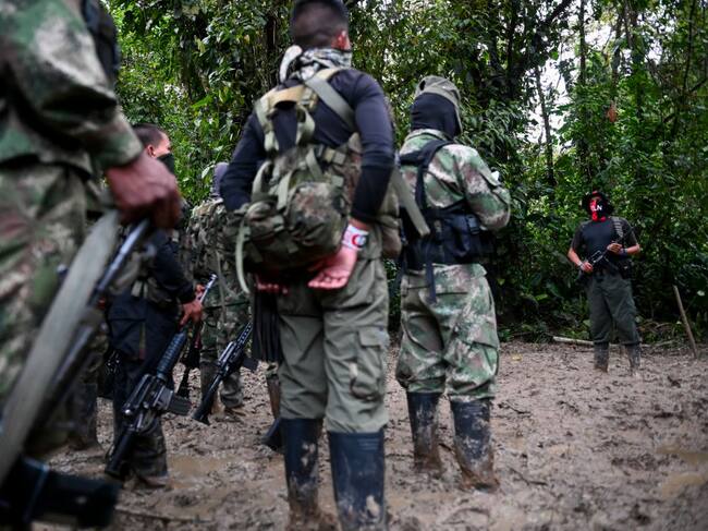 Un grupo de integrantes del Ejército de Liberación Nacional de Colombia