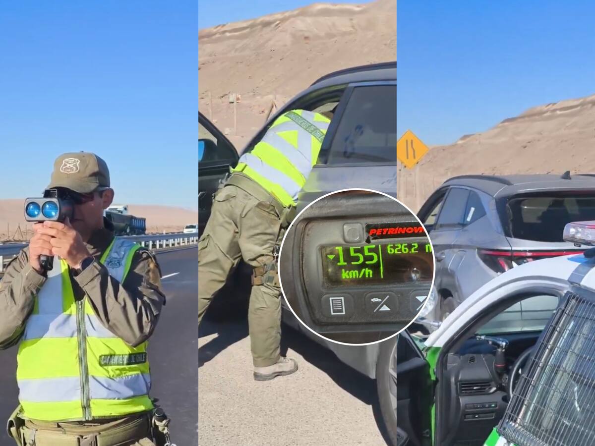 A 155 km/h y borracho: detienen a conductor ebrio que casi duplica el límite permitido en la Ruta 5 Norte de Antofagasta