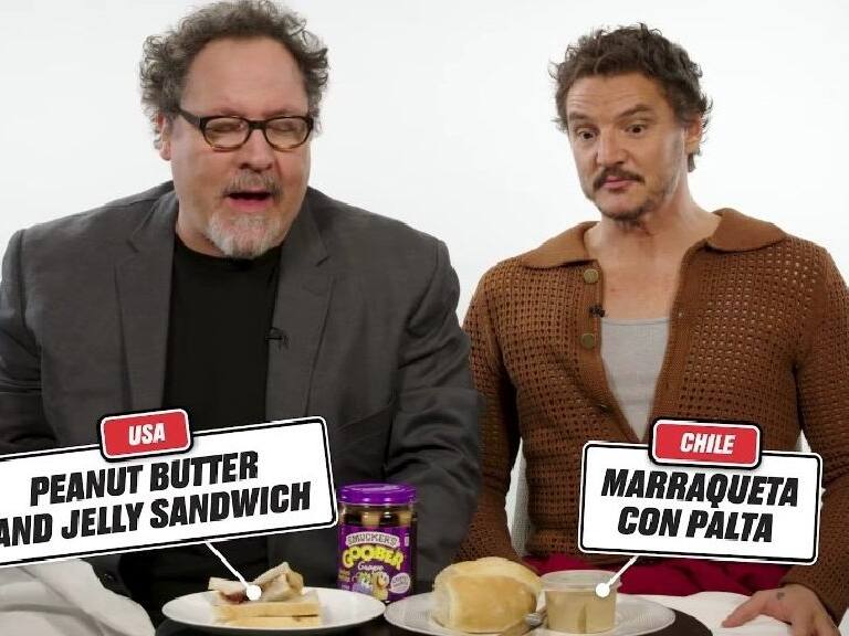 «Los dulces son diabólicos en Chile»: Pedro Pascal come snacks chilenos en entrevista junto a Jon Favreau