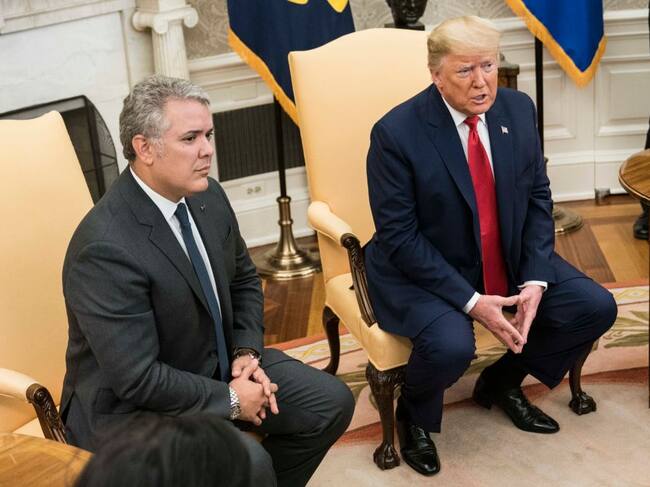 Iván Duque en una cita con Donald Trump