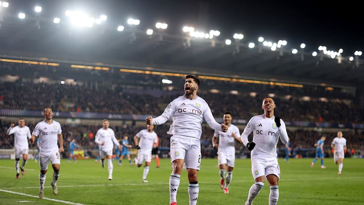 Aston Villa golpea de visita al Brujas y saca una buena ventaja en los octavos de final de la Champions League