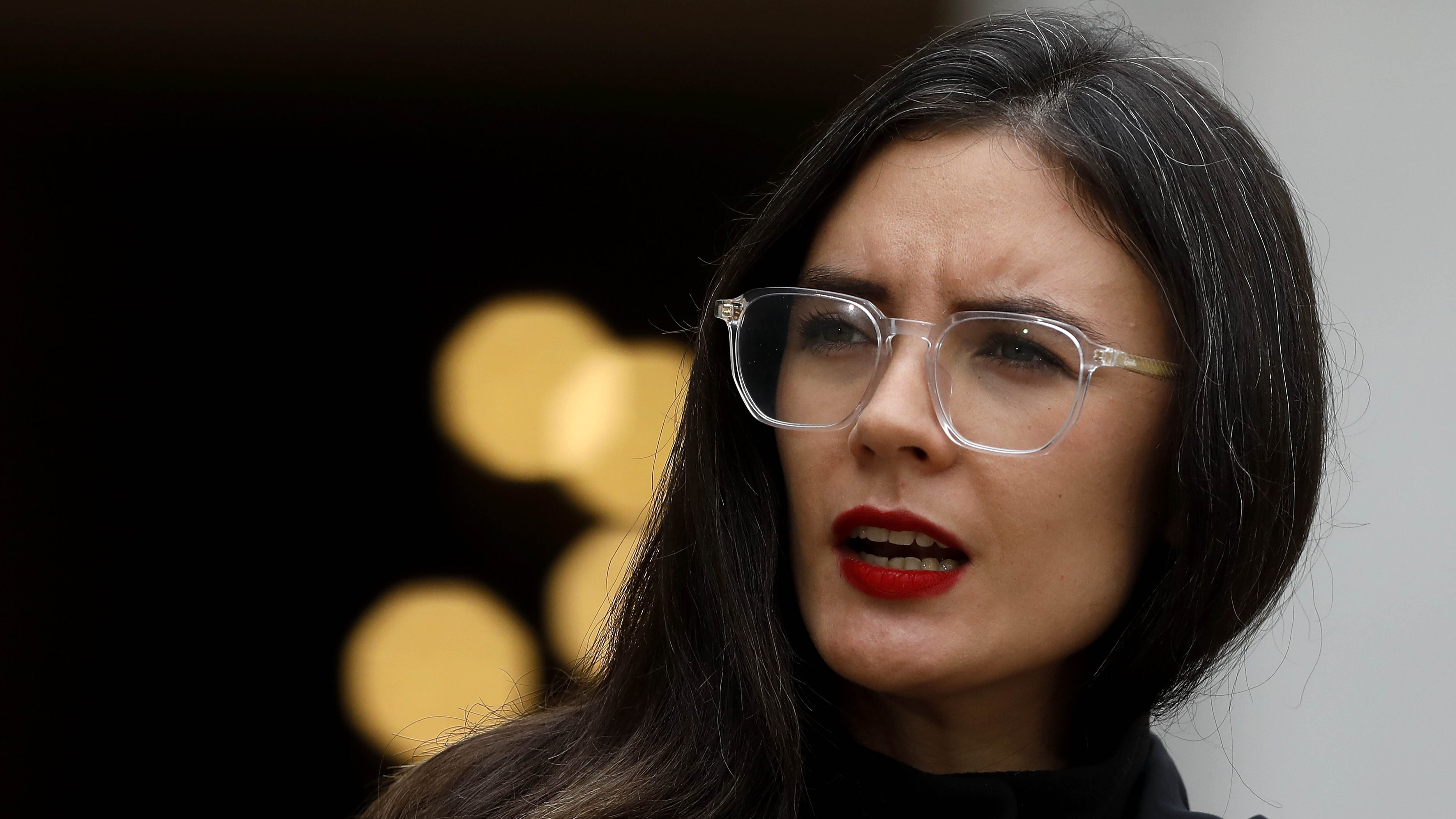 23 de Mayo de 2022/SANTIAGOLa Vocera de Gobierno, Camila Vallejo, emite unas palabras sobre la contingencia nacional en el Palacio de La Moneda.
FOTO:CRISTOBAL ESCOBAR/AGENCIAUNO