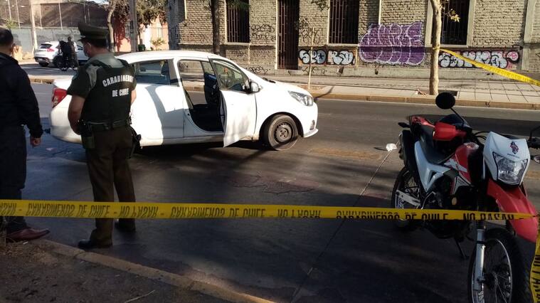 Robo y balacera en Santiago Centro