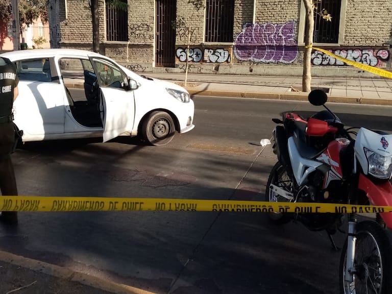 Robo y balacera en Santiago Centro