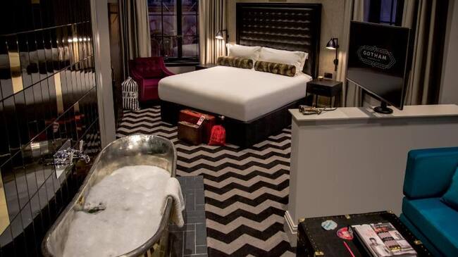 Imagen de una habitación del Hotel Gotham de la ciudad de Medellín.