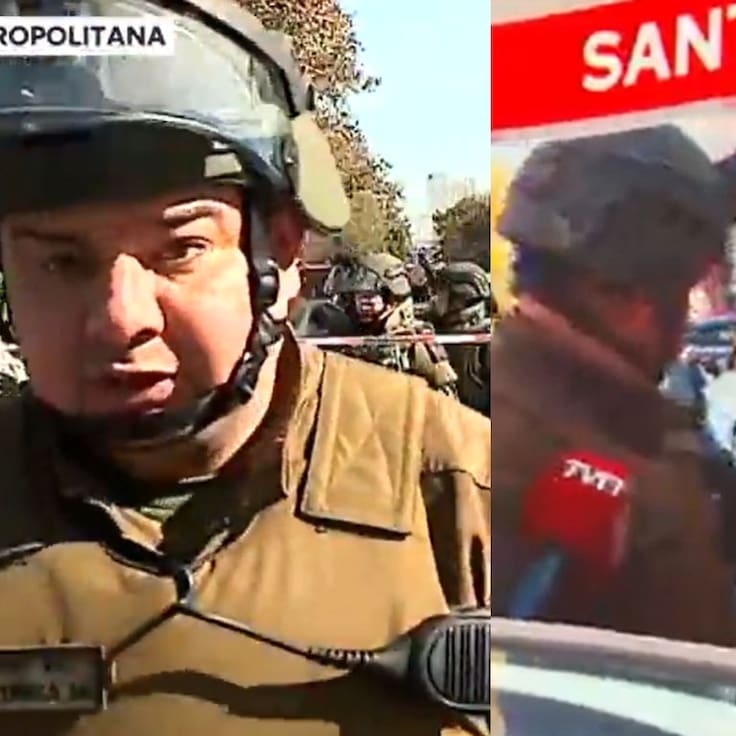 “Estás con hálito alcohólico”: tenso encontrón entre Carabineros y equipo de TVN se toma transmisión en vivo tras robo a policía