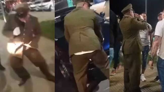 joven detenido por disfraz de carabinero - Halloween