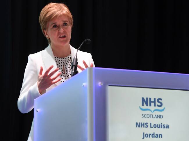 La primer ministra escocesa Nicola Sturgeon
