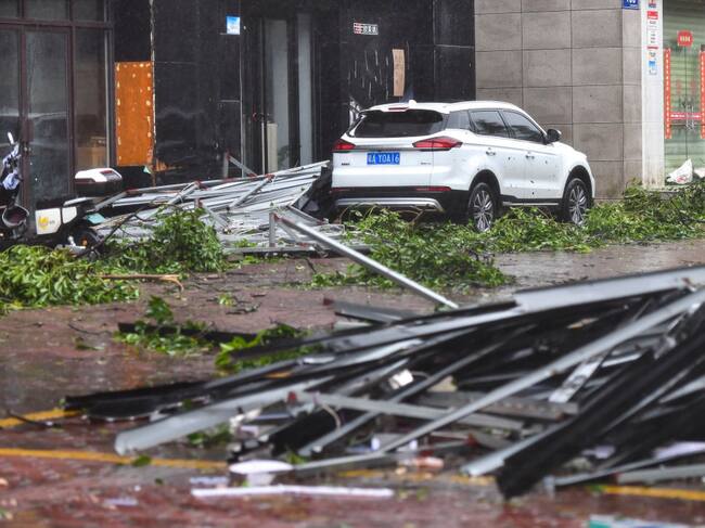 Los daños que deja el supertifón Yagi en la ciudad de Wenchang, de la provincia de Hainan en China