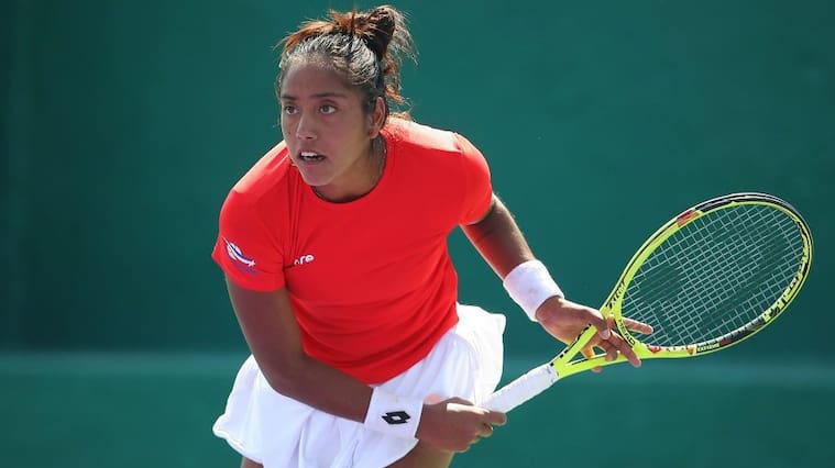 TOLUCA, MEXICO - ENERO 8: Daniela Seguel de Chile, durante el tercer da de la Copa Federacion de Tenis Zona Americana Grupo 1 en el Club deportivo La Asuncion, el 8 de Enero de 2017 en Toluca, Mexico FOTO:AGENCIAUNO/JAIME LOPEZ/JAM MEDIA