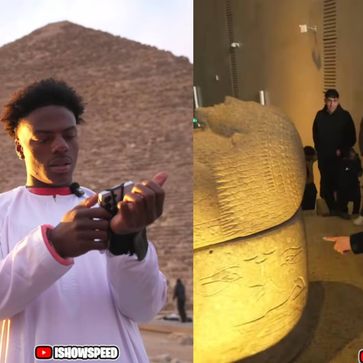 IShowSpeed hace historia: mostró las Pirámides de Giza como nunca antes transmitiendo en vivo