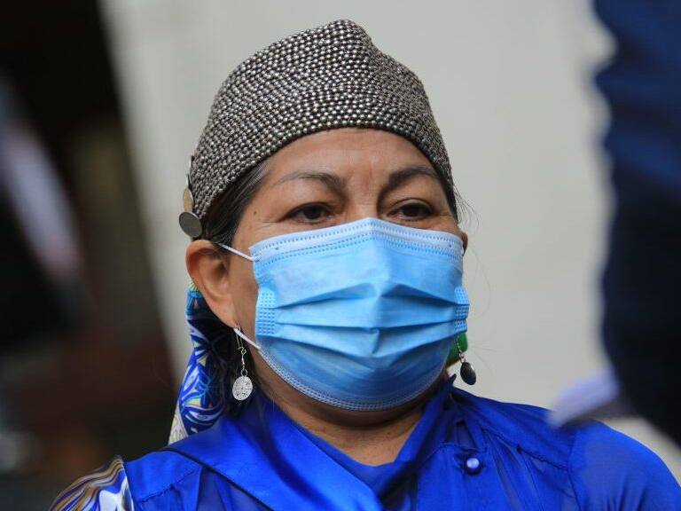 Elisa Loncón mostró apoyo a la Tía Pikachu tras agresión en Plaza Italia.