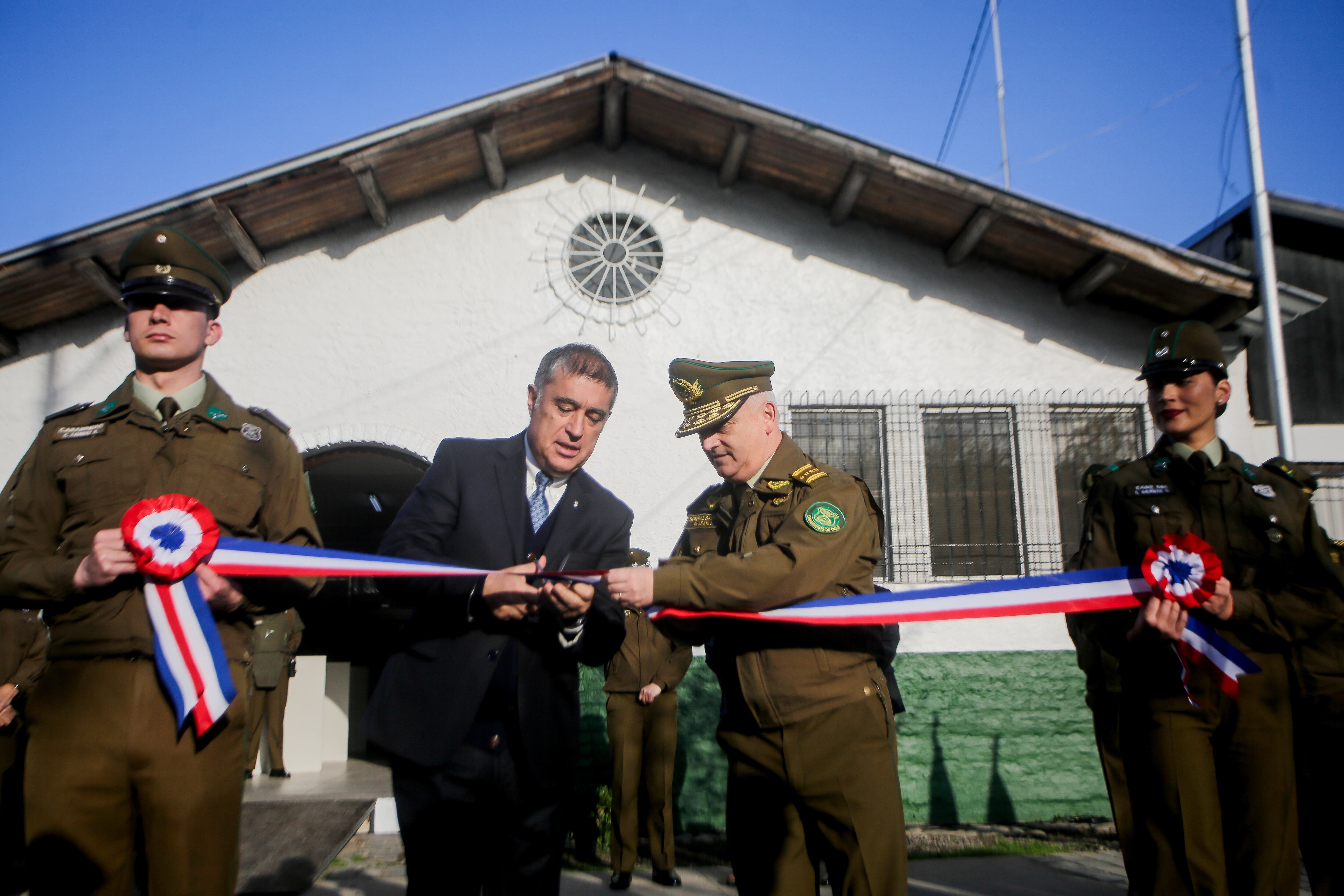 Inauguración de la 69 comisaría temporal del Parque O'Higgins