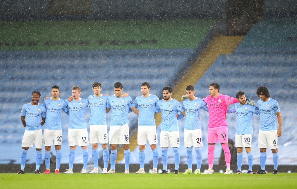 Manchester City en la previa de un juego de la Premier League