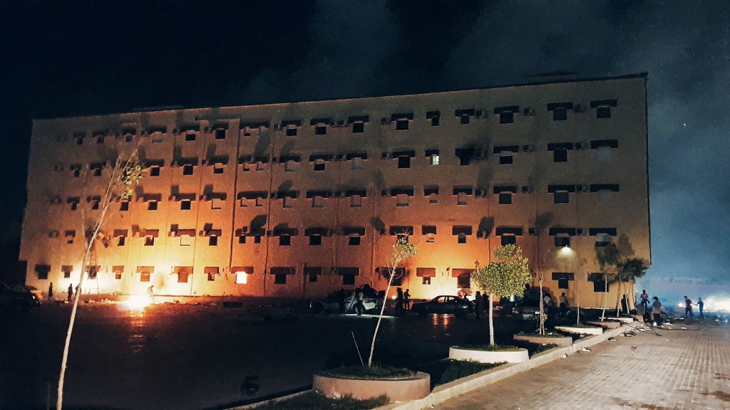 Imagen tras las protestas en los alrededores del congreso de Libia