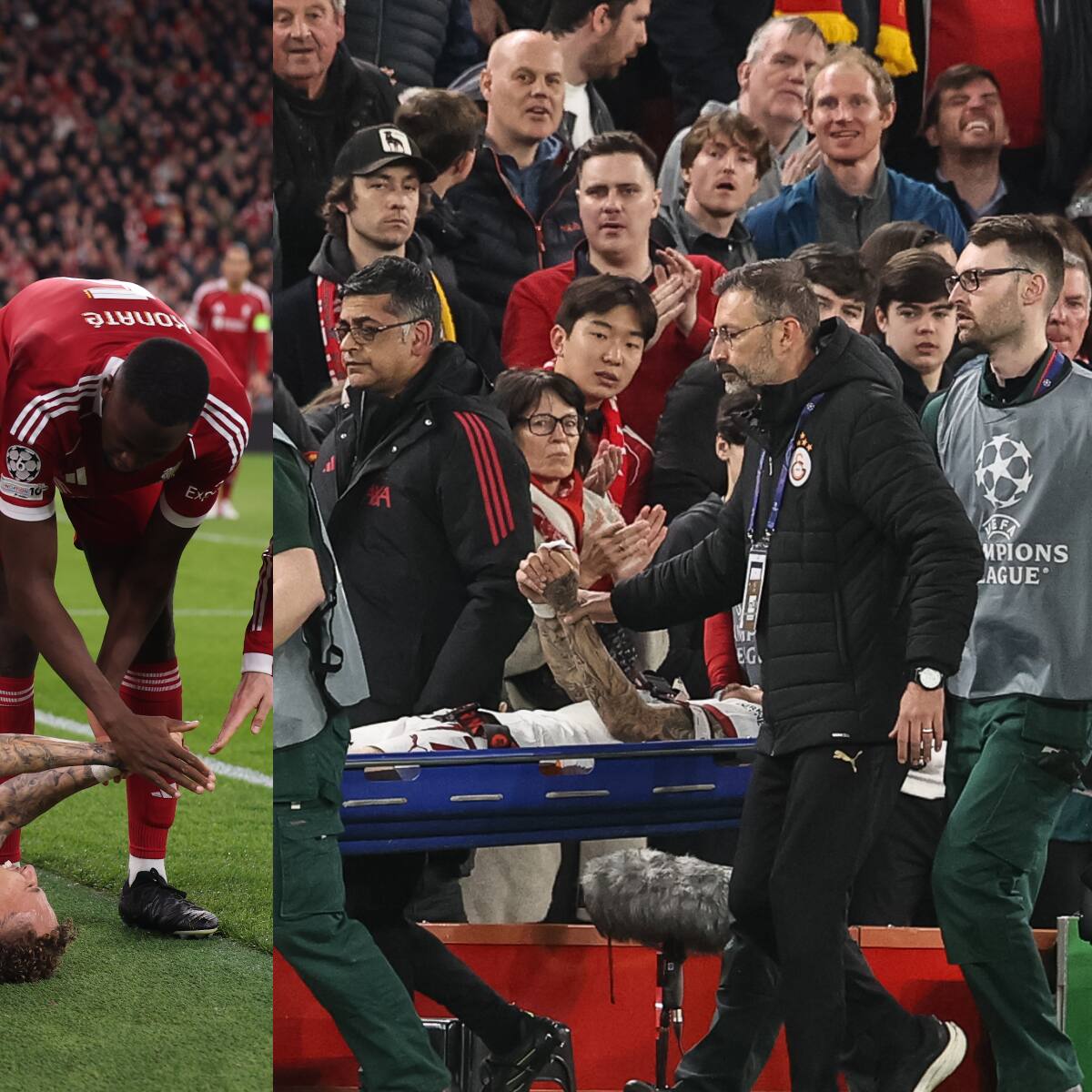 Impacto en la Champions League: la terrible lesión que sufrió Noa Lang ante Liverpool