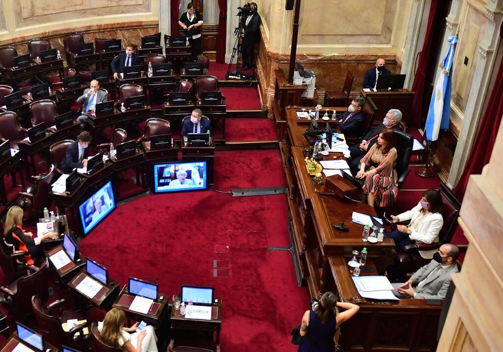 El debate en el Senado argentino. Foto: Getty Images