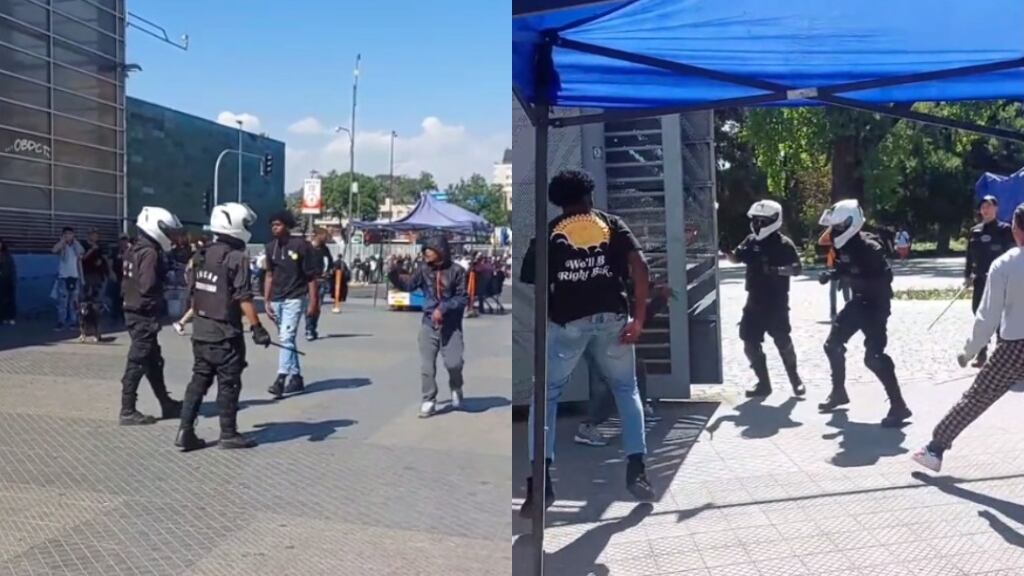 Guardias de seguridad agredidos parque quinta normal
