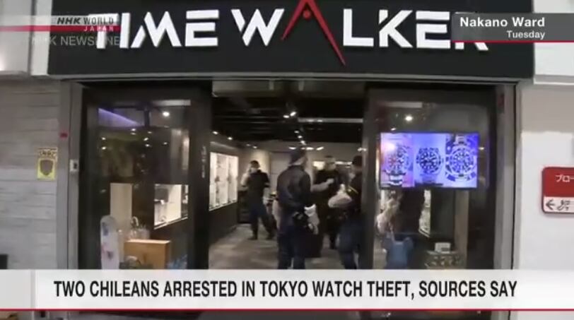Dos chilenos son detenidos en Japón por millonario robo