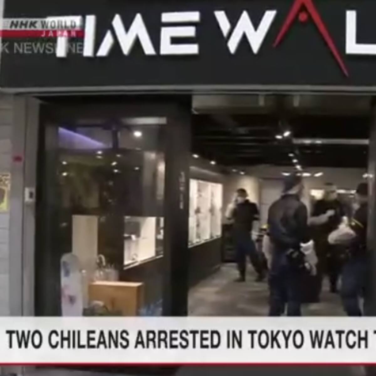 Dos chilenos son detenidos en Japón por millonario robo a tienda de relojes de lujo