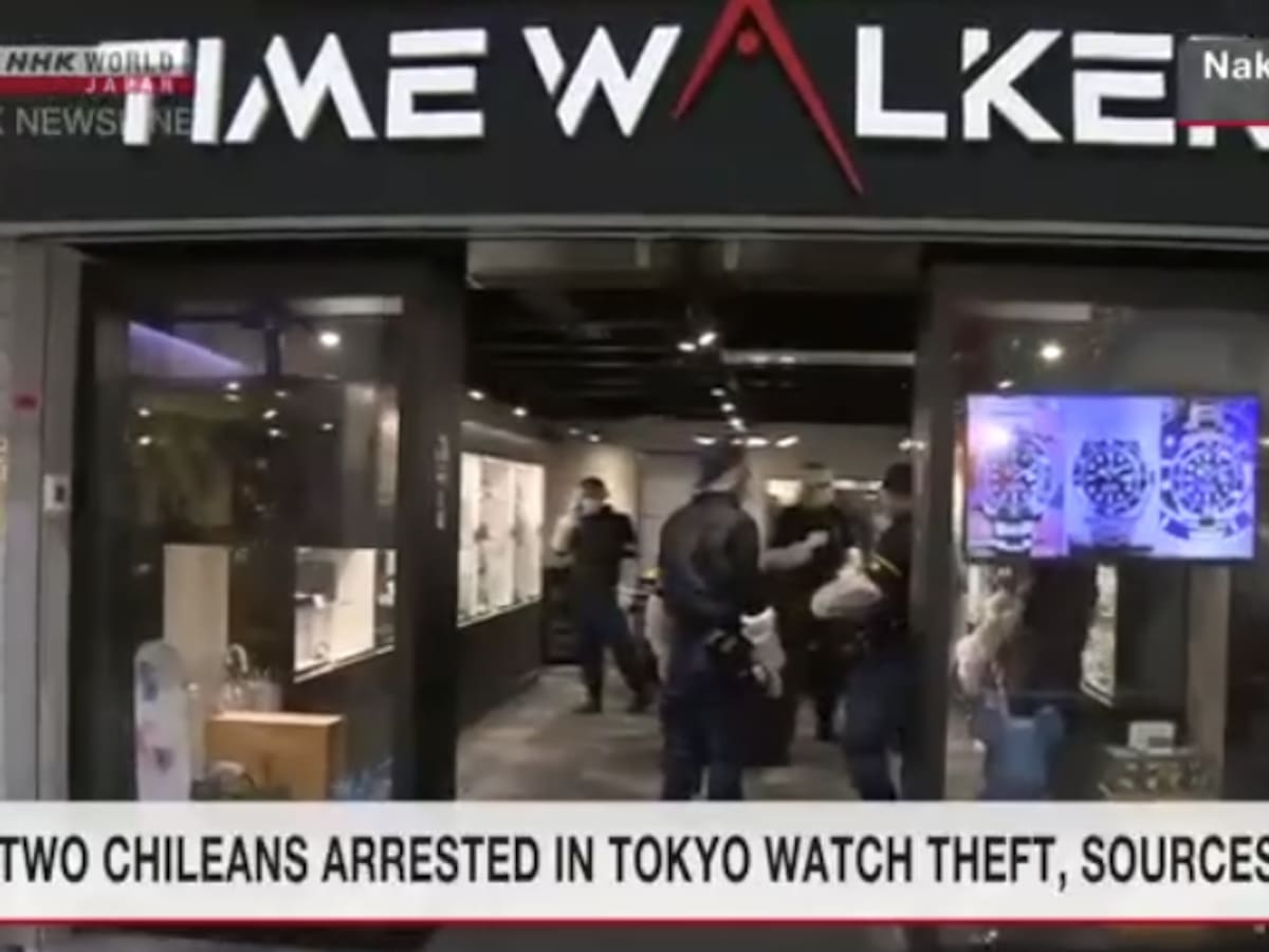 Dos chilenos son detenidos en Japón por millonario robo a tienda de relojes de lujo