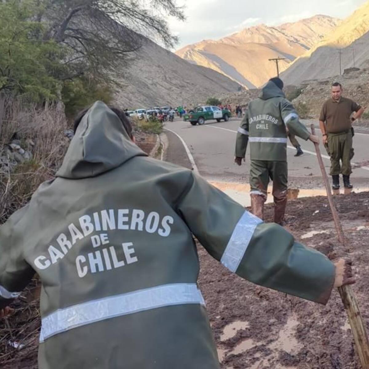 Kilométrico deslizamiento de tierra en Paihuano moviliza a carabineros para socorrer a familias aisladas