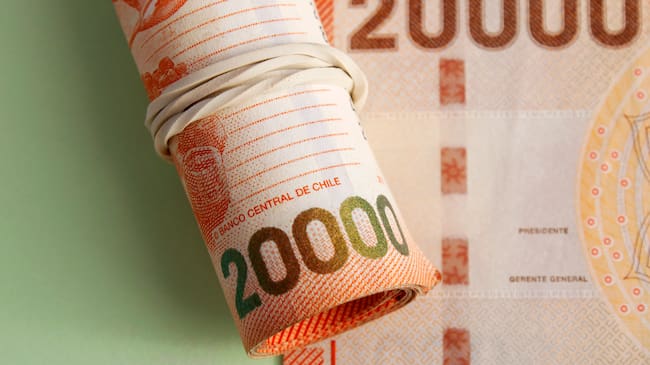 Detail of Chilean peso bills
