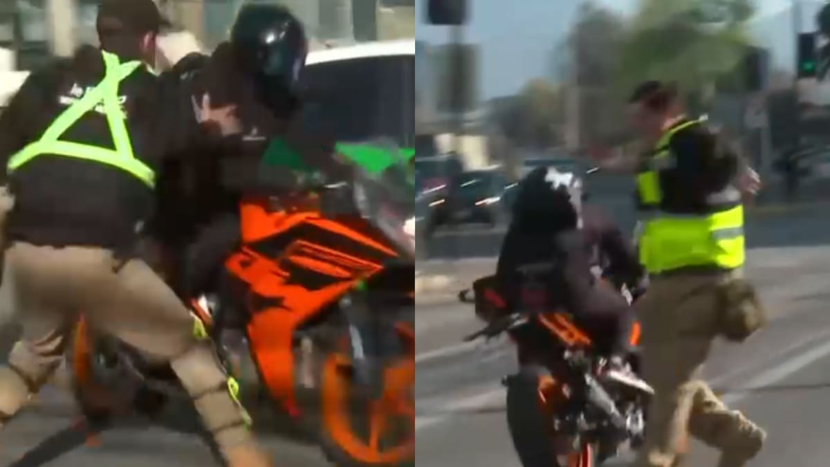 Se dio a la fuga, pero fue identificado: detienen a motociclista que atropello a inspector municipal en La Reina